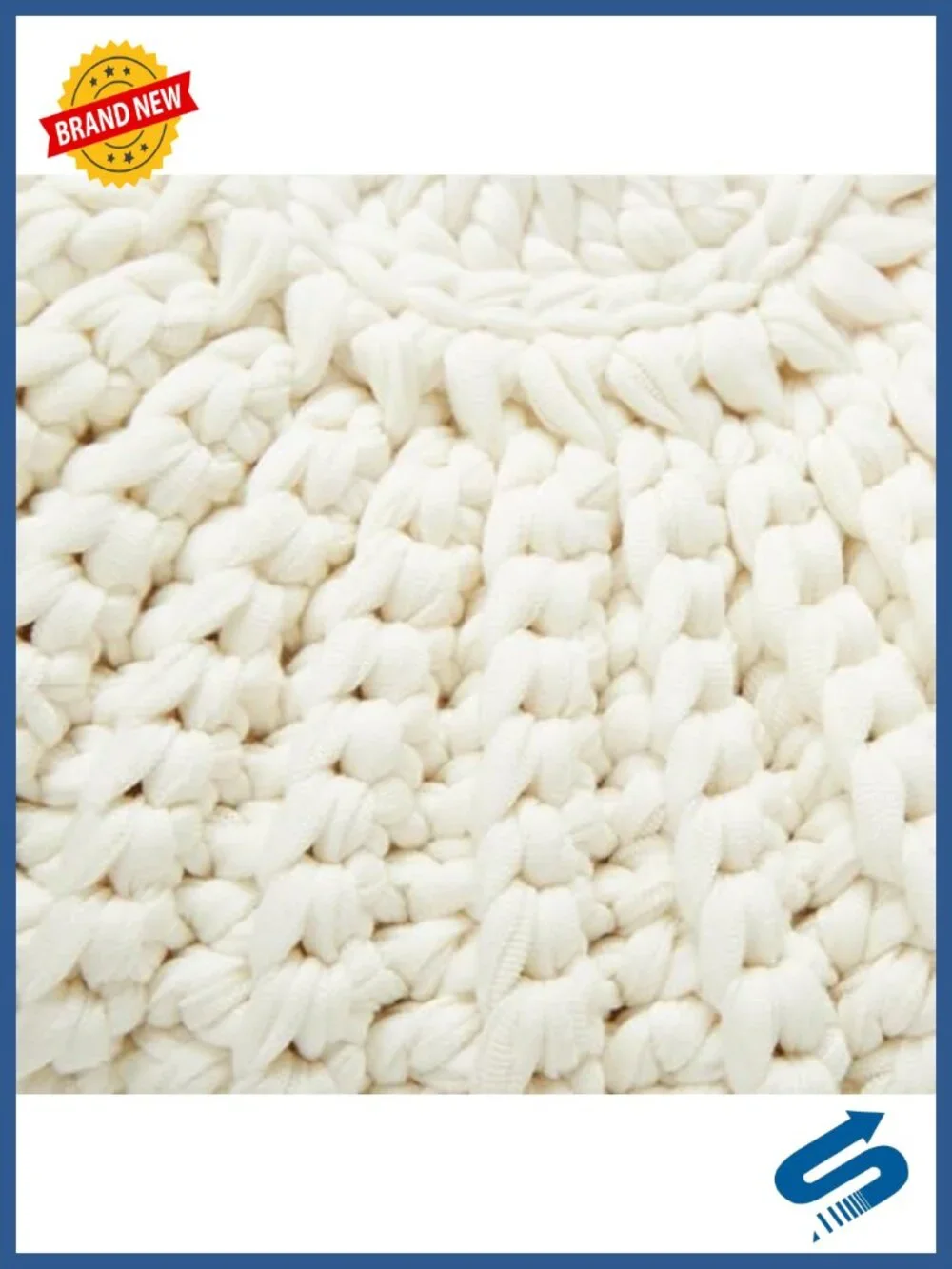 Handwoven Crochet Seashell Bag PU Leather Pearl Strap Boho Evening Clutch